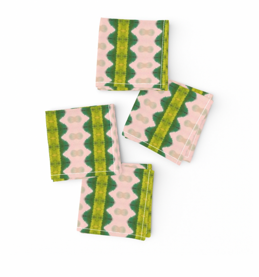 Kiwi Cocktail Napkins, Set of 4