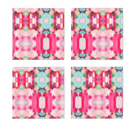 Cotton Candy Cocktail Napkins, Set of 4