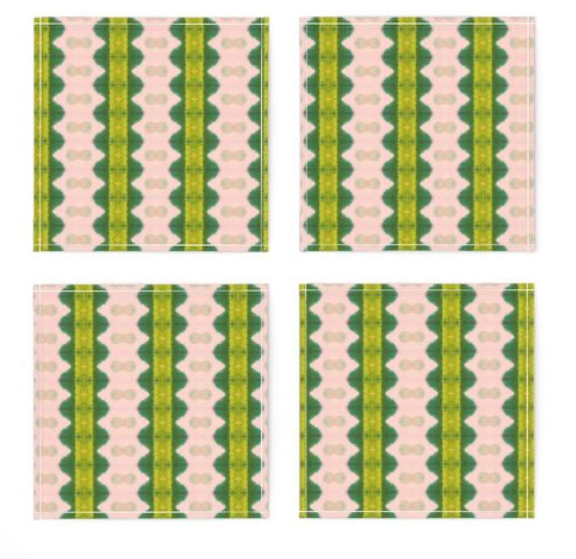 Kiwi Cocktail Napkins, Set of 4