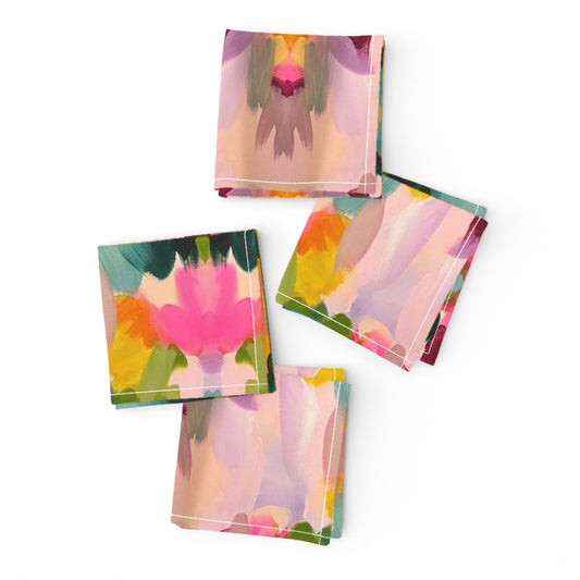 Pink Aztec Cocktail Napkins, Set of 4