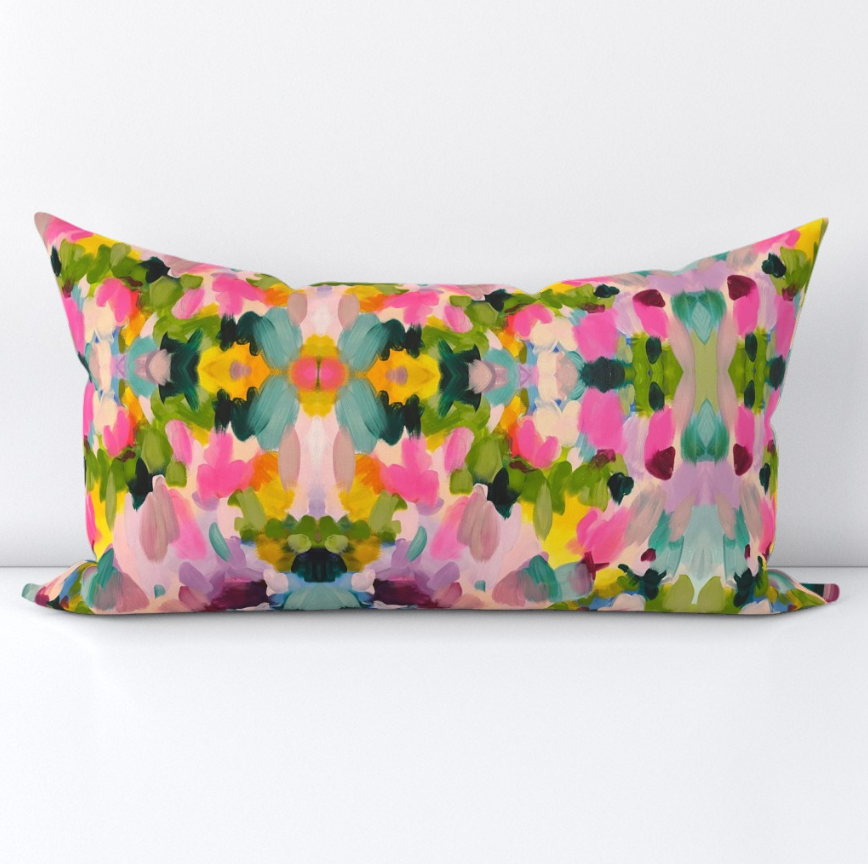 Preppy Lumbar Throw Pillow Cover