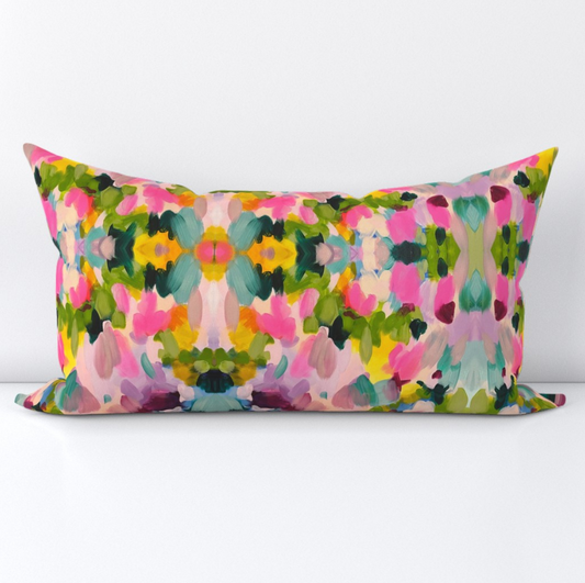 Preppy Lumbar Throw Pillow Cover