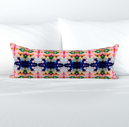 Flowerchild XL Lumbar Throw Pillow Cover