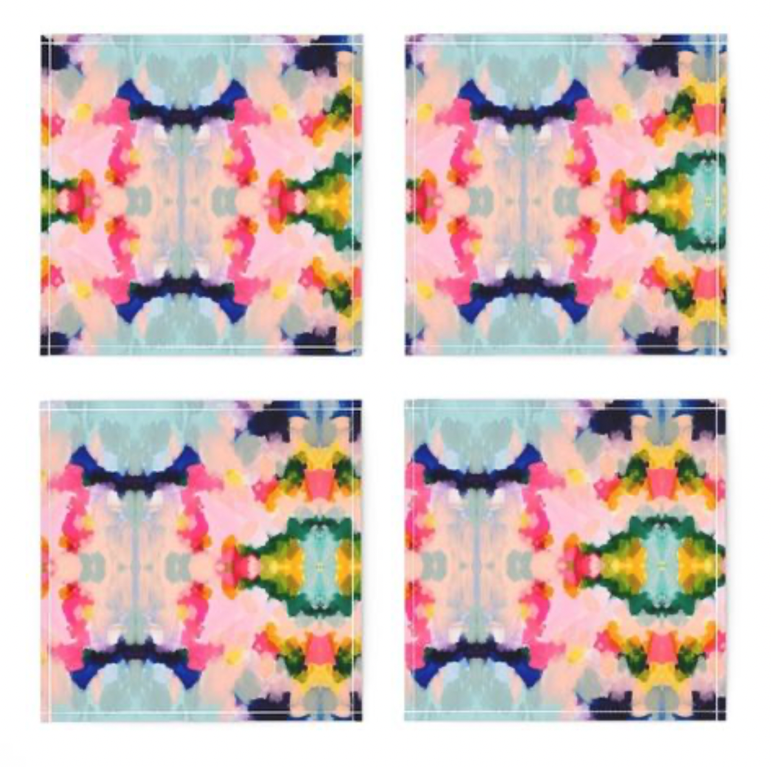 Blue Skies Cocktail Napkins, Set of 4
