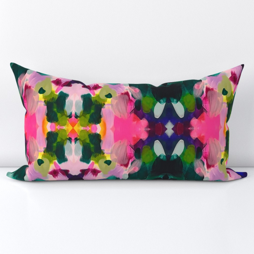 Jade Lumbar Throw Pillow Cover