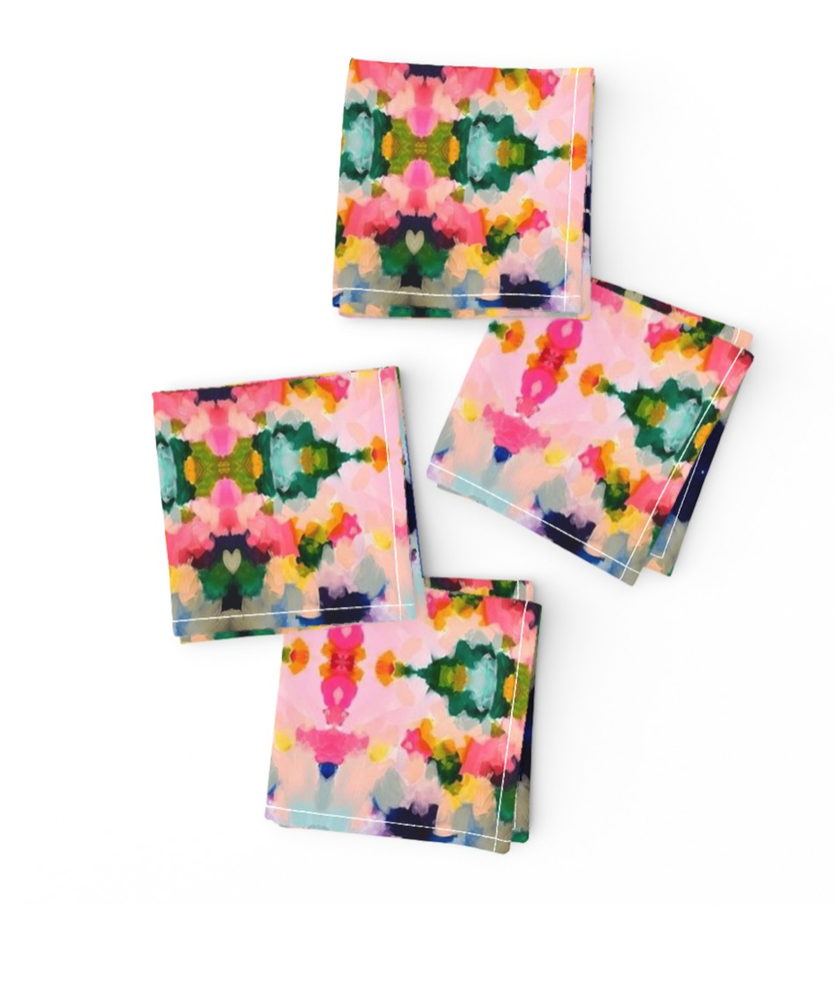 Flowerchild Cocktail Napkins, Set of 4