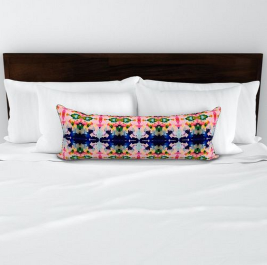 Flowerchild XL Lumbar Throw Pillow Cover