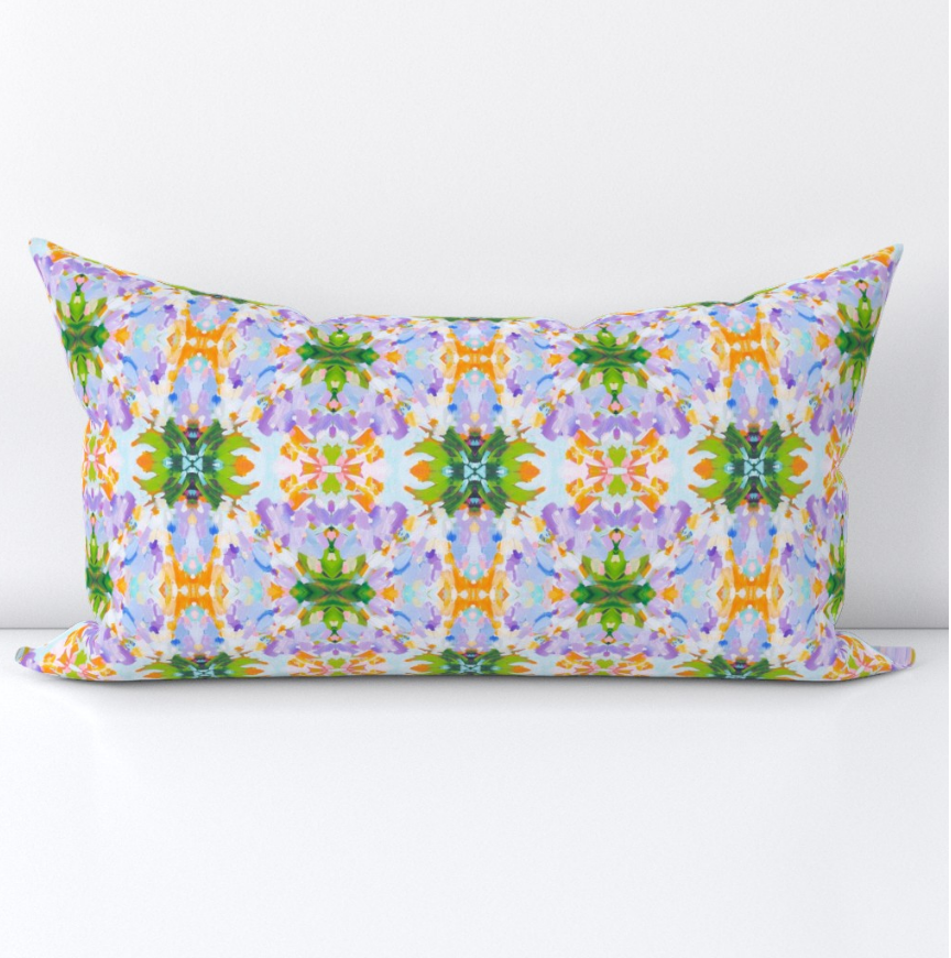 Lavender Daze Lumbar Throw Pillow Cover