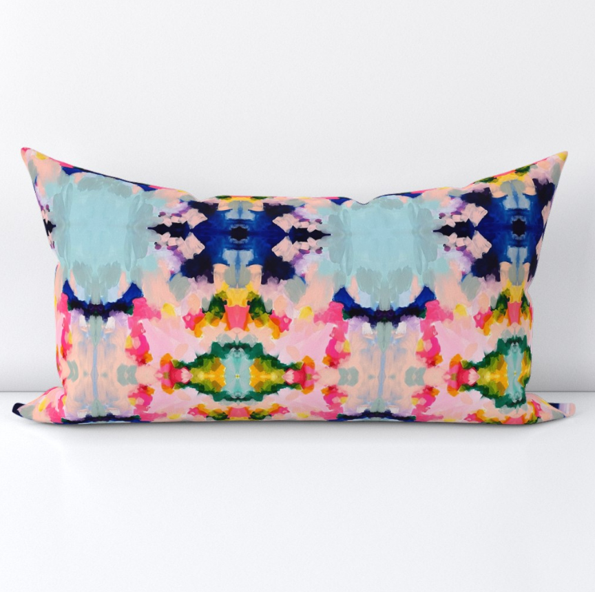 Blue Skies Lumbar Throw Pillow Cover