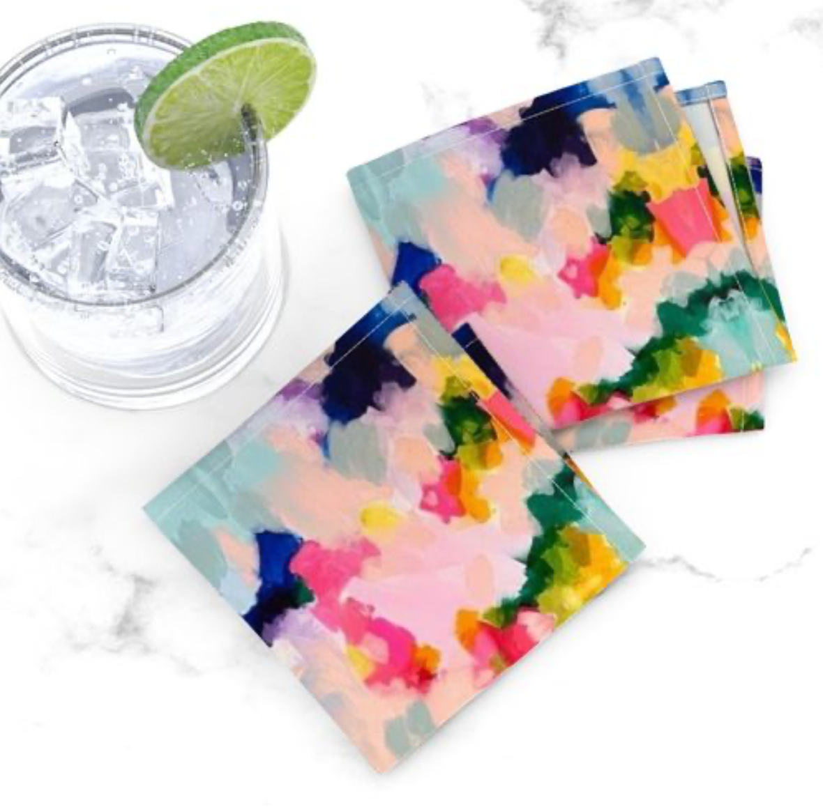 Blue Skies Cocktail Napkins, Set of 4
