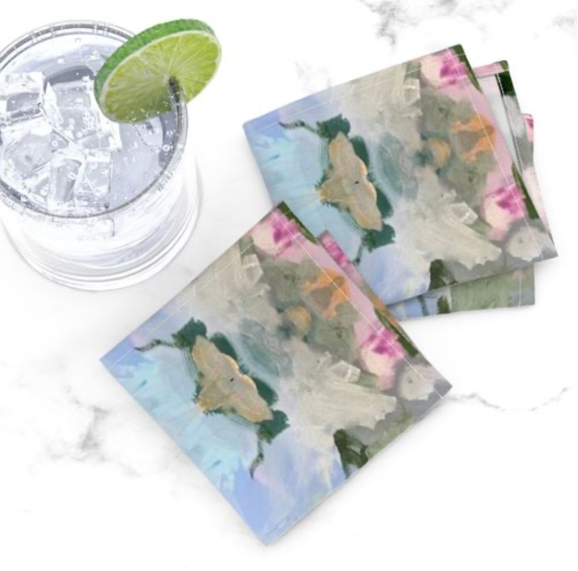 Sage Cocktail Napkins, Set of 4