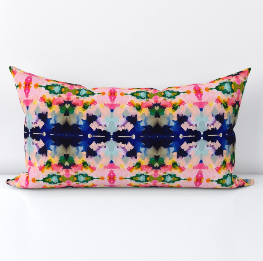 Flowerchild Lumbar Throw Pillow Cover