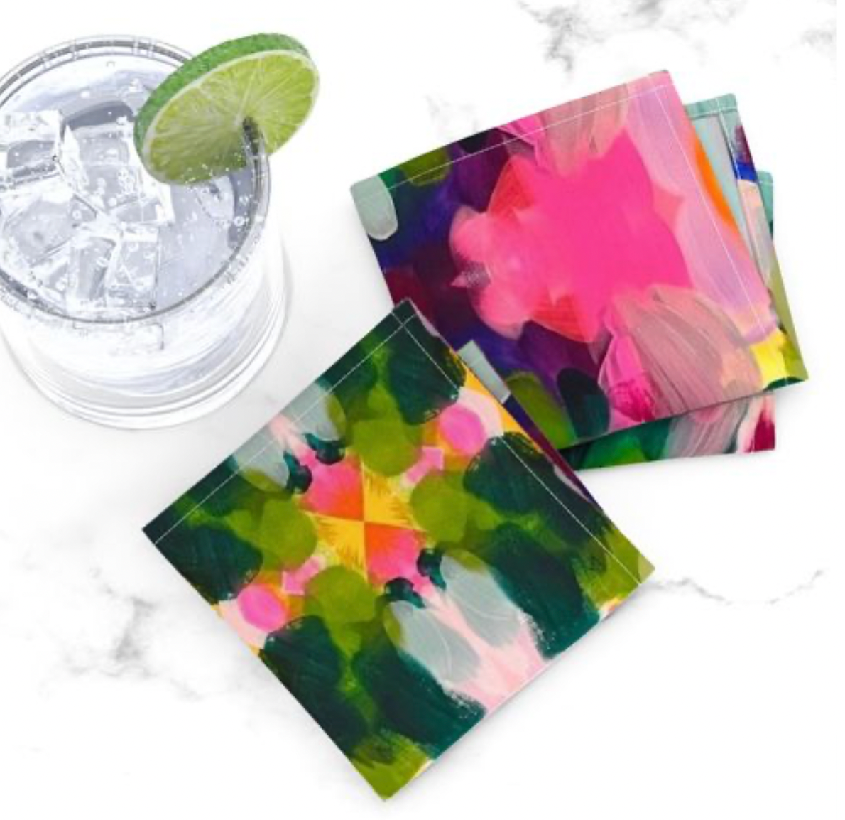 Jade Cocktail Napkins, Set of 4