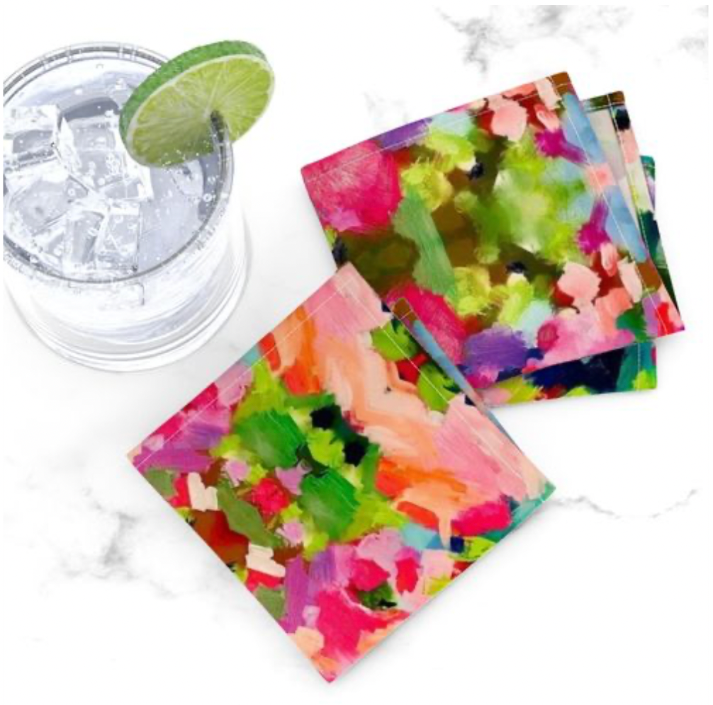 Yum Yum Cocktail Napkins, Set of 4
