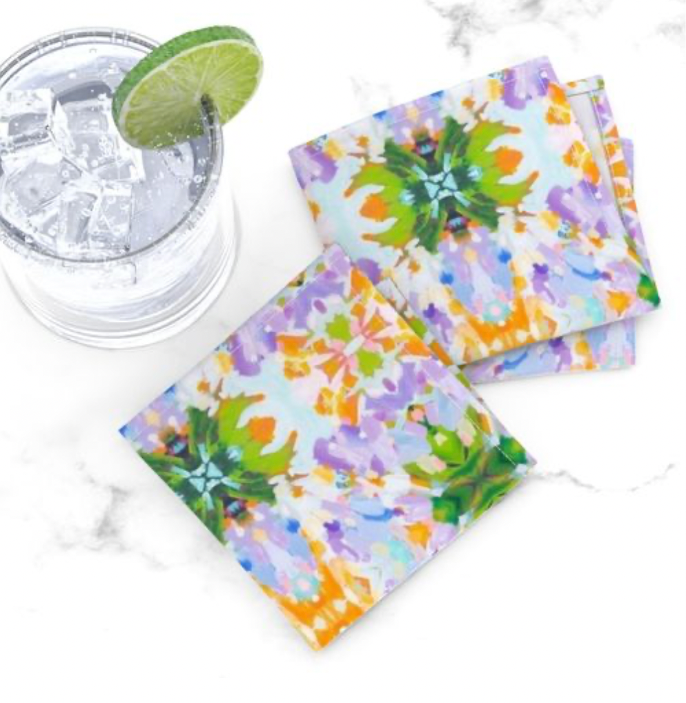 Lavender Daze Cocktail Napkins, Set of 4