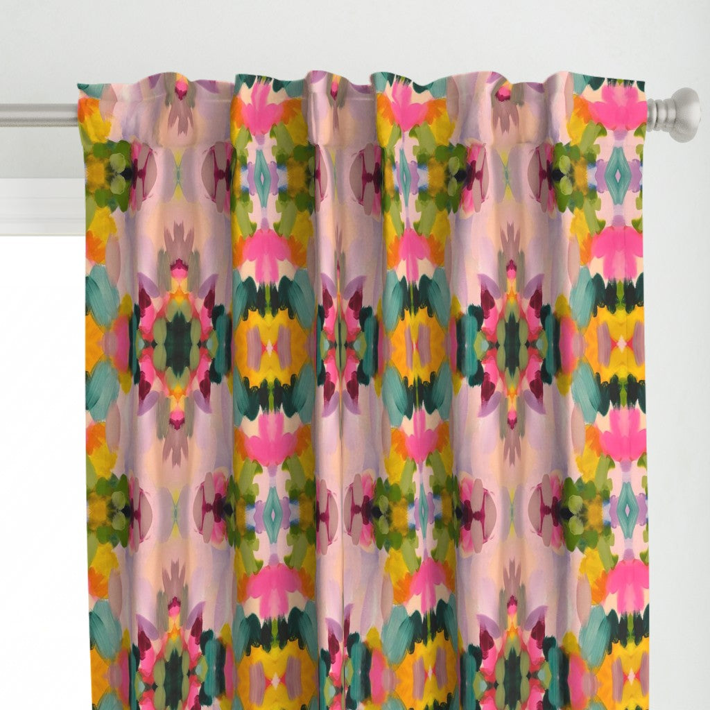 Pink Aztec Curtain Panel