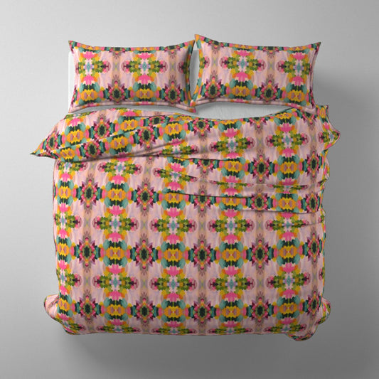 Pink Aztec Duvet Cover