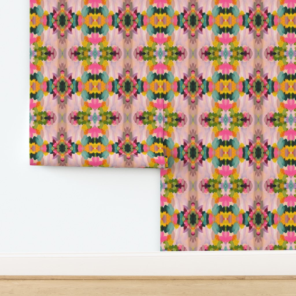 Pink Aztec Peel & Stick Wallpaper