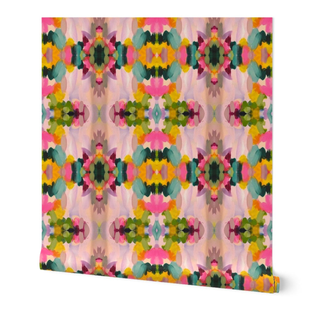 Pink Aztec Peel & Stick Wallpaper