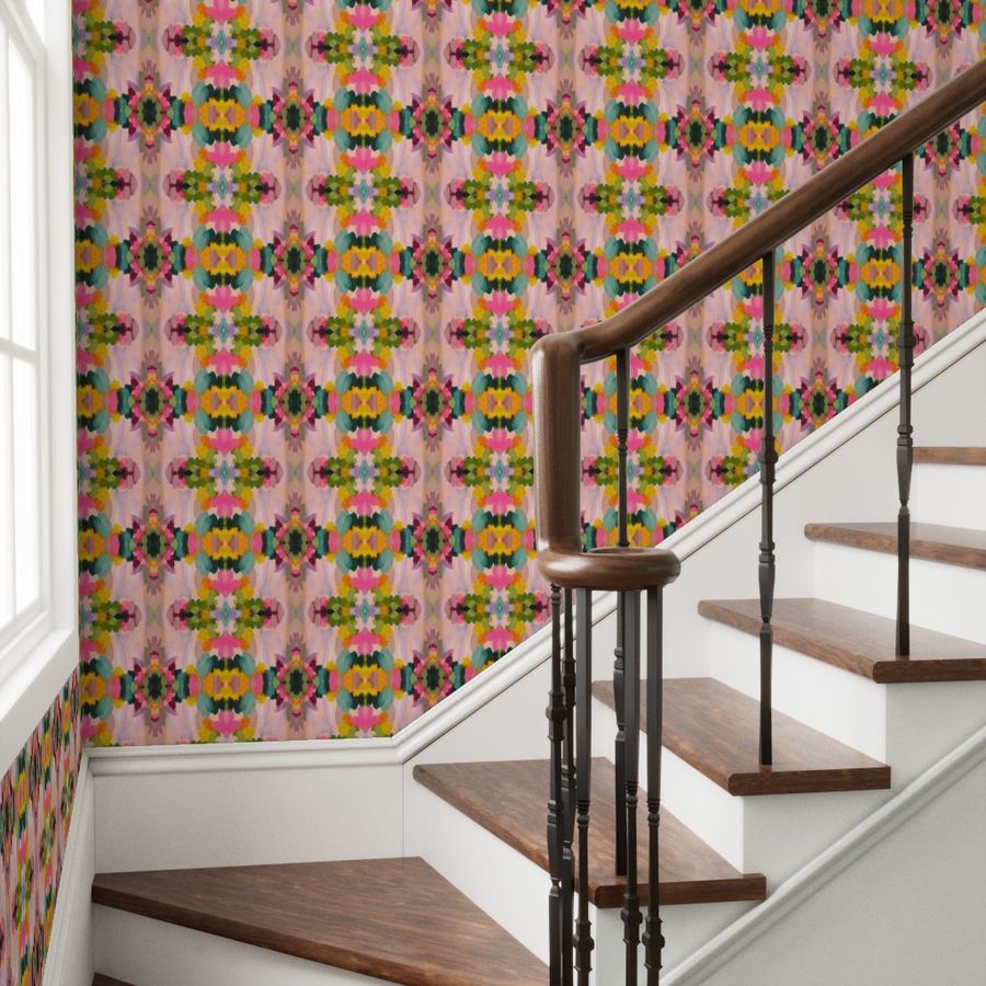 Pink Aztec Peel & Stick Wallpaper