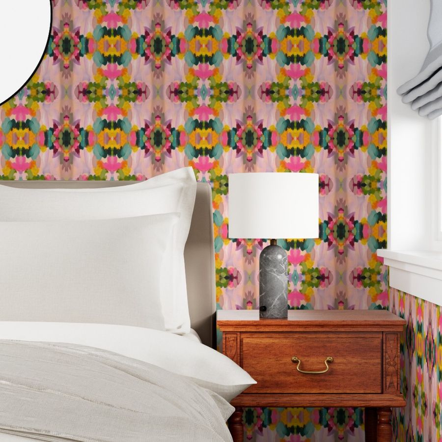 Pink Aztec Peel & Stick Wallpaper